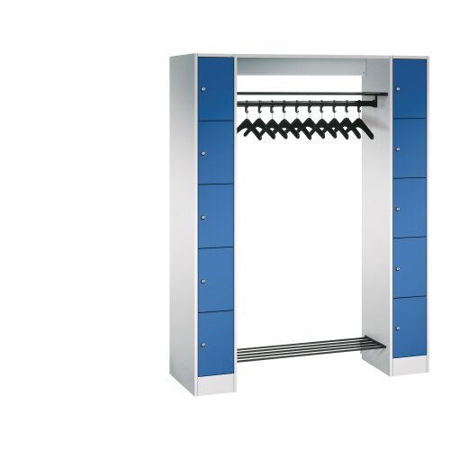 Offene Schliessfachgarderobe 10 Fächer Abteilbreite 200mm