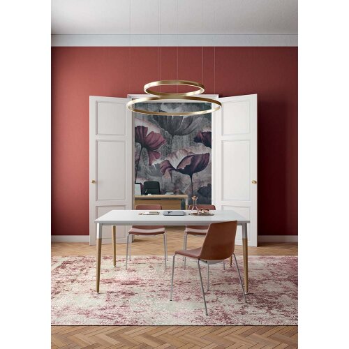 Konferenztisch Serie IDRO Metall-Holzgestell 120 x 120 cm