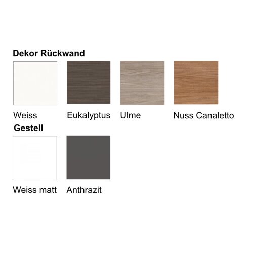 Wandregal Serie ISEO 3 Abteile 5 Ordnerhöhen