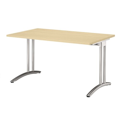 Schreibtisch C-Fuß, 120x80 cm Dekor Ahorn