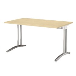 Schreibtisch C-Fuß, 120x80 cm Dekor Ahorn