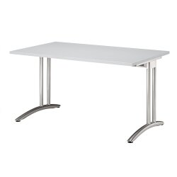 Schreibtisch C-Fuß, 120x80 cm Dekor Grau