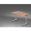 Schreibtisch C-Fuß, 120x80 cm Dekor Nussbaum hell