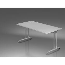 Schreibtisch C-Fuß, 160x80 cm Dekor Grau