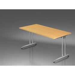 Schreibtisch C-Fuß, 160x80 cm Dekor Buche