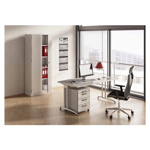 Schreibtisch C-Fuß, 180x80 cm Dekor Buche