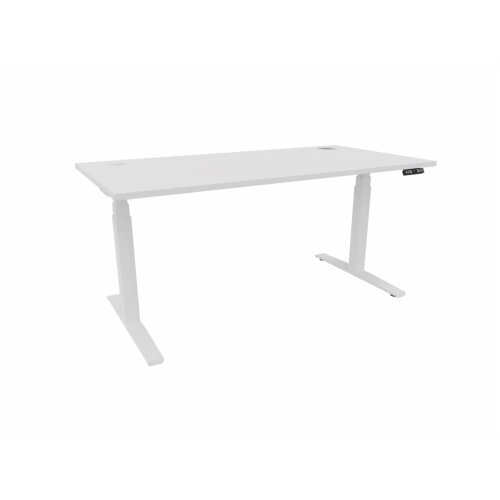 Schreibtisch elektrisch höhenverstellbar Serie E3MT Mass: 180 x 80 cm Dekor Weiss Gestell Weiss