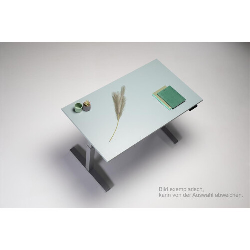 Schreibtisch elektrisch höhenverstellbar Serie E3MT Mass: 180 x 80 cm Dekor Weiss Gestell Weiss