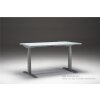 Schreibtisch elektrisch höhenverstellbar Serie E3MT Mass: 180 x 90 cm Dekor Grau Gestell Silber