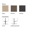 Bar-und Tresenhocker mit Design Fußstütze, Gestellfarbe: Edelstahl gebürstet , Bezug: Kunstleder Anthrazit