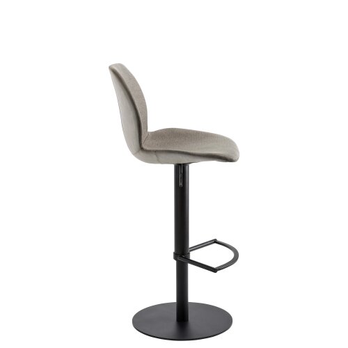 Barhocker verschiedene Ausführungen, Gestellfarbe: Schwarz , Bezug: Lichtgrau / Muschelgrau meliert