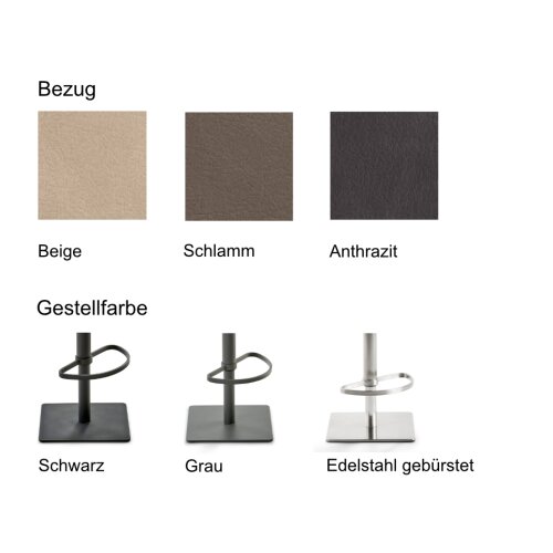 Barhocker mit dekorativer Steppnaht