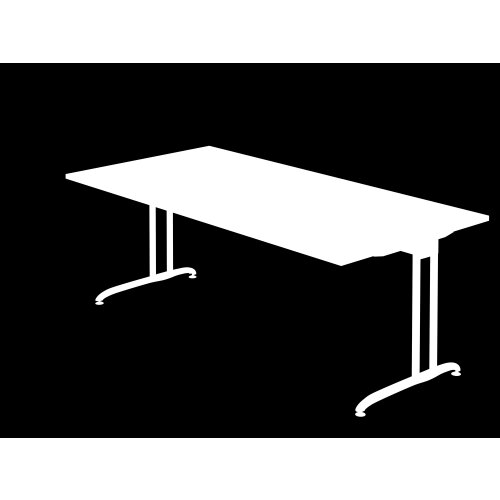 Schreibtisch C-Fuß, 200x100 cm Dekor Eiche