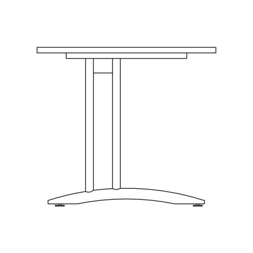 Schreibtisch C-Fuß, 200x100 cm Dekor Eiche