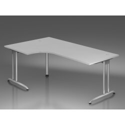 Winkelschreibtisch 90°, C-Fuß, 200x120 cm Dekor...