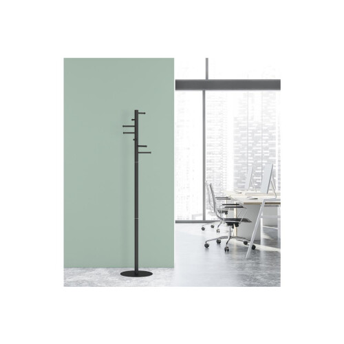 Garderobenständer platzsparendes Design, Farbe: Schwarz