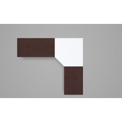 Verkettungsplatte Trapez, 120x120 cm Dekor Buche