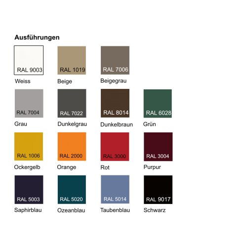 Empfangstheke Zenith in verschiedenen Breiten