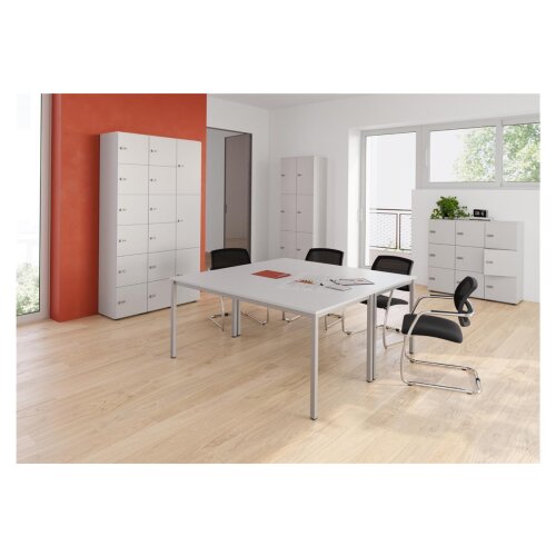 Schliessfachschrank 3 Fächer, 1 Abteil, mit Garderobenhaken