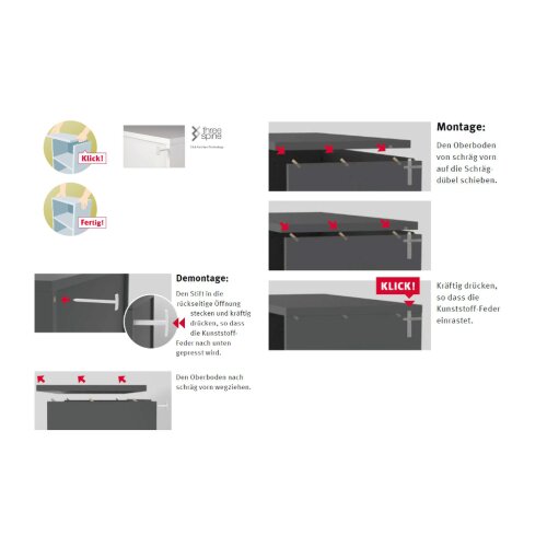 Aktenregal Serie Klick, 4 OH