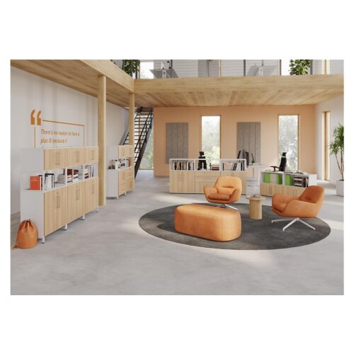 Aktenschrank Serie Klick, 3 OH, mit Rahmenelement