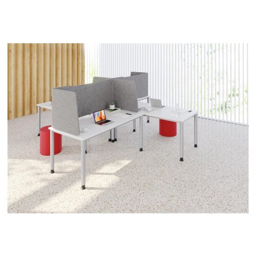 Akustik Tischtrennwand klappbar, freistehend, Länge: für 120 cm Schreibtisch