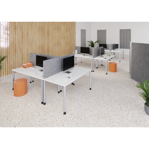 Akustik Tischtrennwand in versch. Längen, Länge: für 160 cm Schreibtisch