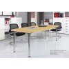 Konferenztisch Bootsform 220 cm mit Rundfüßen