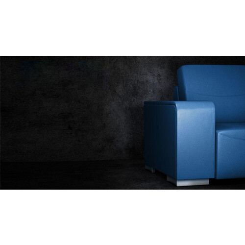 Loungesofa 3 Sitzer Serie SF1, Bezug Kunstleder Schwarz