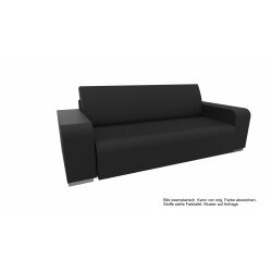 Loungesofa 3 Sitzer Serie SF1, Bezug Kunstleder Schwarz