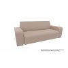 Loungesofa 3 Sitzer Serie SF1, Bezug Stoff ST Beige
