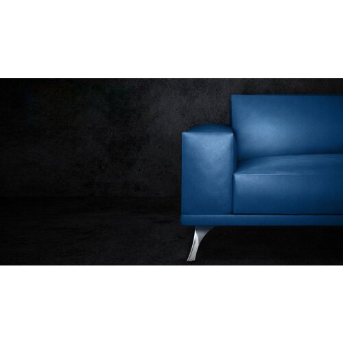 Loungesofa 2 Sitzer Serie SF2, Bezug Stoff SO Blau
