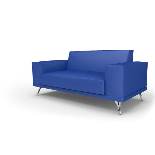 Loungesofa 2 Sitzer Serie SF2, Bezug Stoff SO Blau