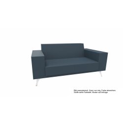 Loungesofa 2 Sitzer Serie SF2, Bezug Stoff SO Blau
