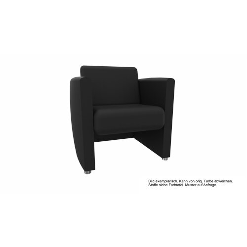 Loungesessel Serie SF3, Bezug Kunstleder Schwarz