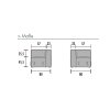 Winkelmodul Serie P Abschlusss rechts, Bezug: Stoff TS Anthrazit