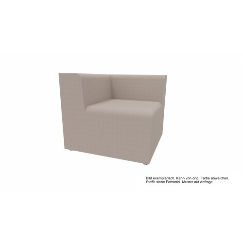 Winkelmodul Serie P Abschlusss rechts, Bezug: Kunstleder Creme