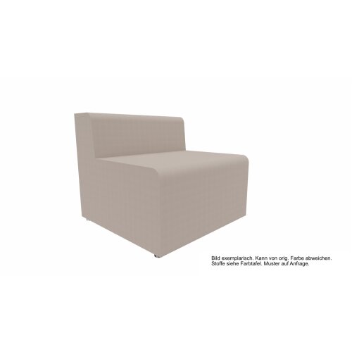 Gerades Modul Serie P Zentralelement, Bezug: Kunstleder Creme