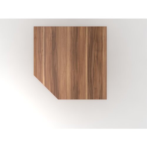 Trapezverkettungsplatte inkl. Stützfuß, 120x120 cm Grau/Silber