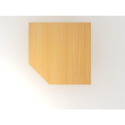 Trapezverkettungsplatte inkl. Stützfuß, 120x120 cm Grau/Silber