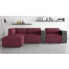 Hocker Modul Serie P Abschluss links, Bezug: Stoff TS Anthrazit