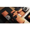 Hocker Modul Serie P Abschluss links, Bezug: Stoff TS Anthrazit