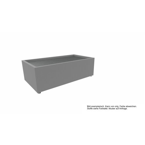 Besuchertisch rechteckig Serie P , Bezug: Stoff TO Grau
