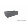 Besuchertisch rechteckig Serie P , Bezug: Stoff ST Dunkelgrau
