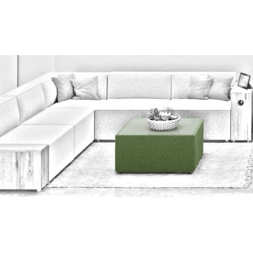 Besuchertisch quadratisch Serie P , Bezug: Stoff ST Schwarz