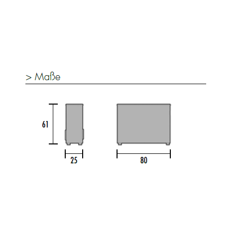 Zusatzmodul hoch Abschluss links Serie P mit USB Modul, Bezug: Wollfilz Pink