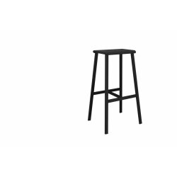 Barhocker Style Gestell Schwarz Sitz Schwarz Polypropylen