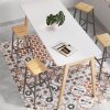 Barhocker Style Gestell Schwarz Sitz Schwarz Polypropylen