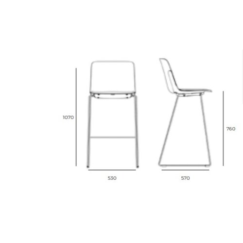 Barhocker Daily Sitz Weiss