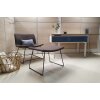 Loungesessel MK, Bezug  Kunstleder Creme Gestell  Schwarz